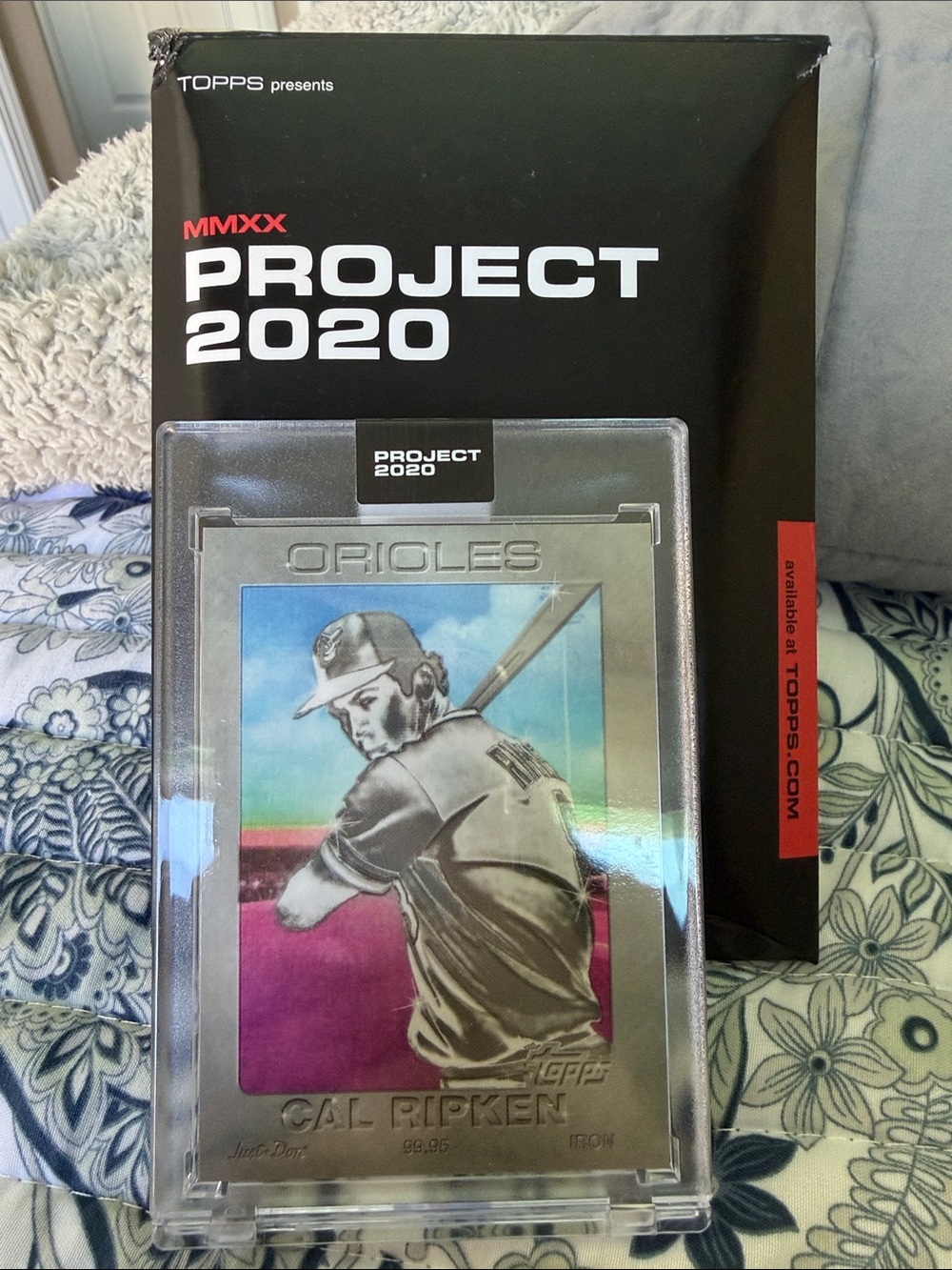 Topps Project 2020 Metallic Card with Blue and Pink Gradient